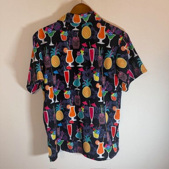 Funny Guy Creation Mens Size M Short Sleeve Tiki Margarita Pineapple Resort Vaca - Picture 2 of 11